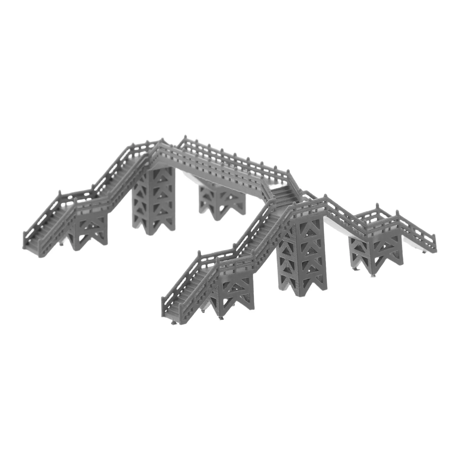 

Miniature Footbridge Building Kit for Railway Models Sand Table DIY Decor Urban Landscape Enhancement High Detail Bridge