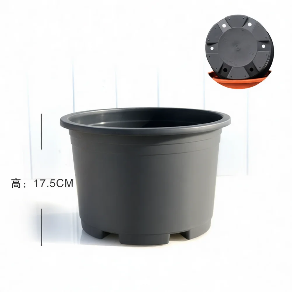 Durable Resin Garden Planter Black Breathable Nursery Pot Root Control Container For Balcony Yard Home Horticulture Job