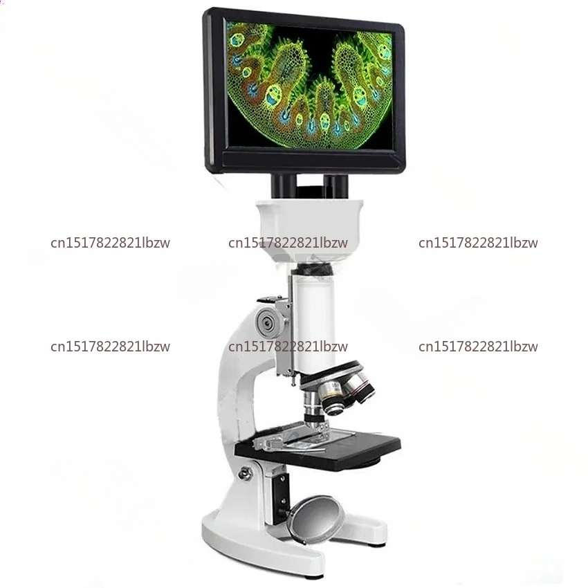 120000X Biological Microscope Digital Laboratory Compound Microscope with 5-inch LCD Screen 100X Eyepieces