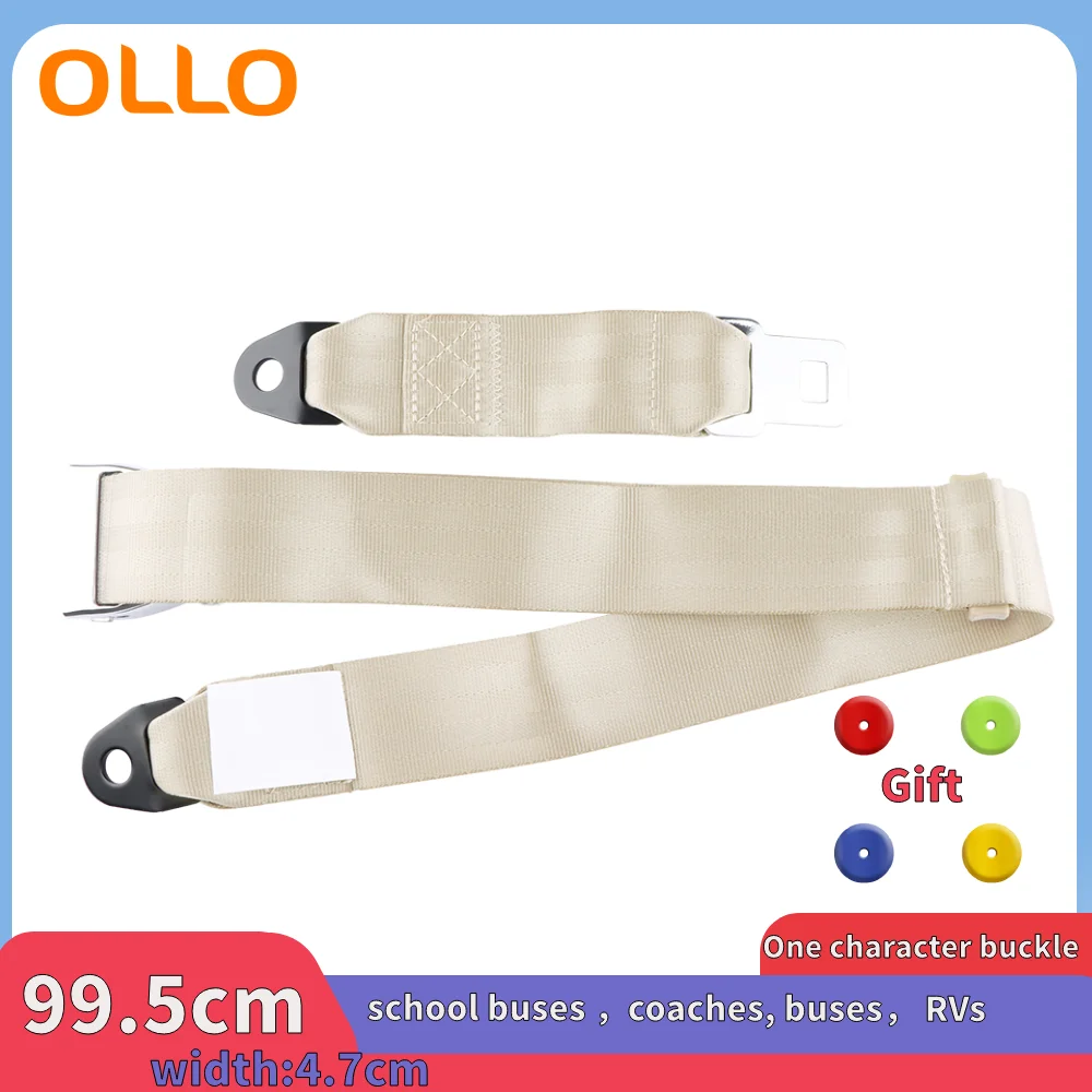 

1x Aircraft Buckle 2 points Seat Safety Belt Adjustable Extension Bucklet Beige Suitable for Bus Truck School Bus Coach RV