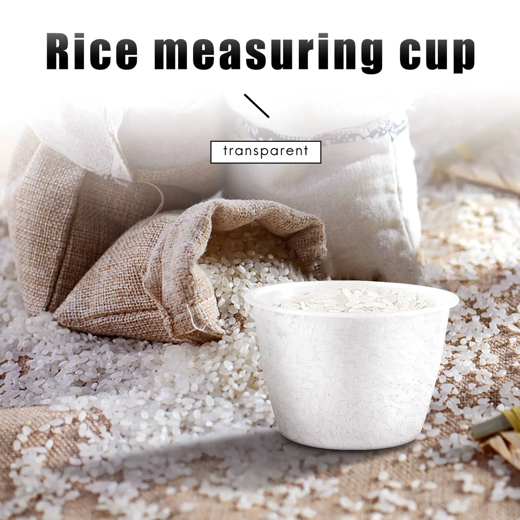 Plastic 120ml Electric Cooker Rice Measuring Cup 2pcs Clear White GSY