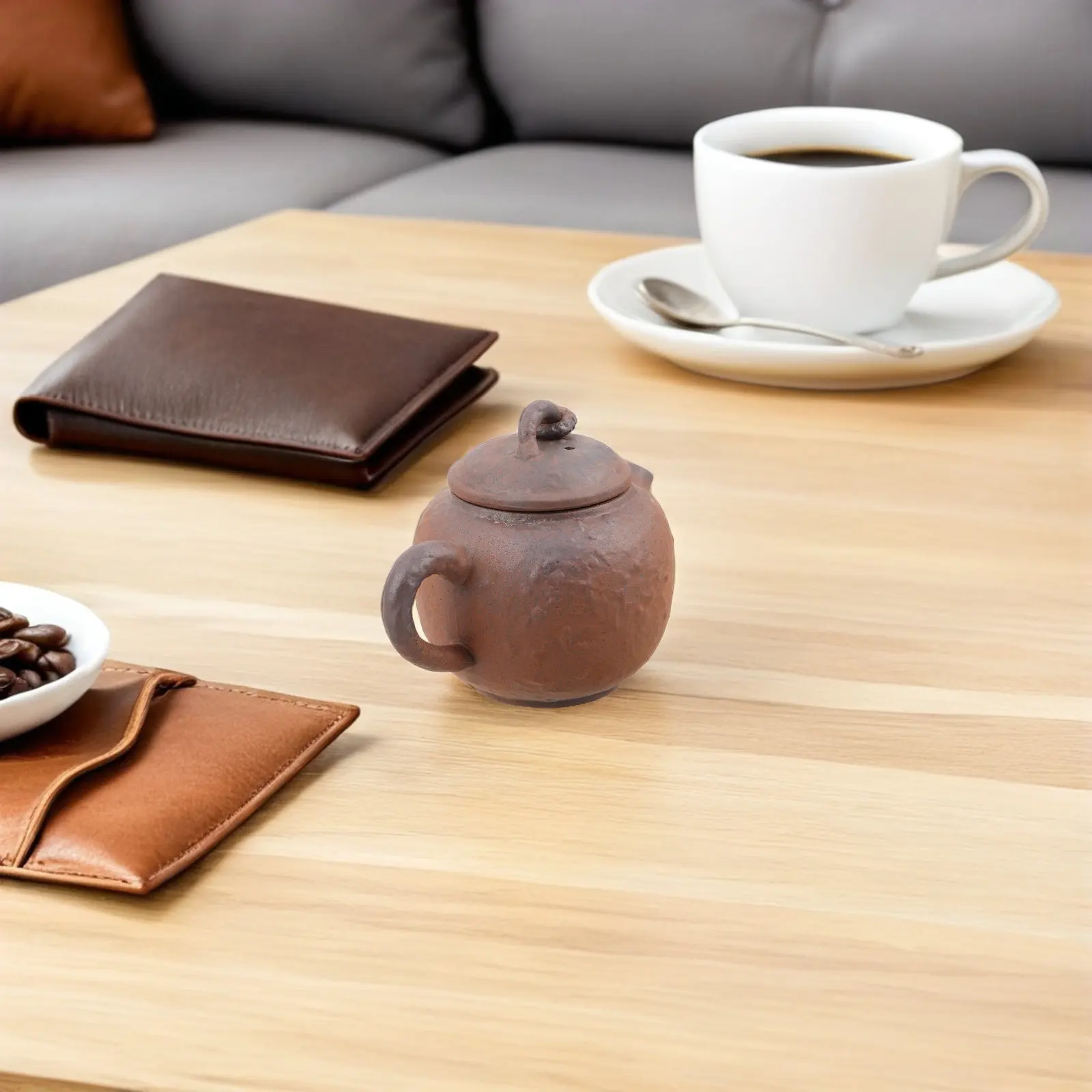 100Ml Handmade Chinese Clay Teapot Kungfu Teapot Textured Ceramic Rustic Tea Brewing Pot Small Loose Leaf Pot Retro Rustic Tea
