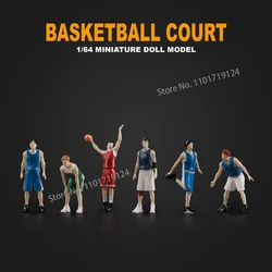 1/64 Scale Basketball Player Character Figure Model Resin Miniatures Diorama Display Figurine Scene Shooting Model