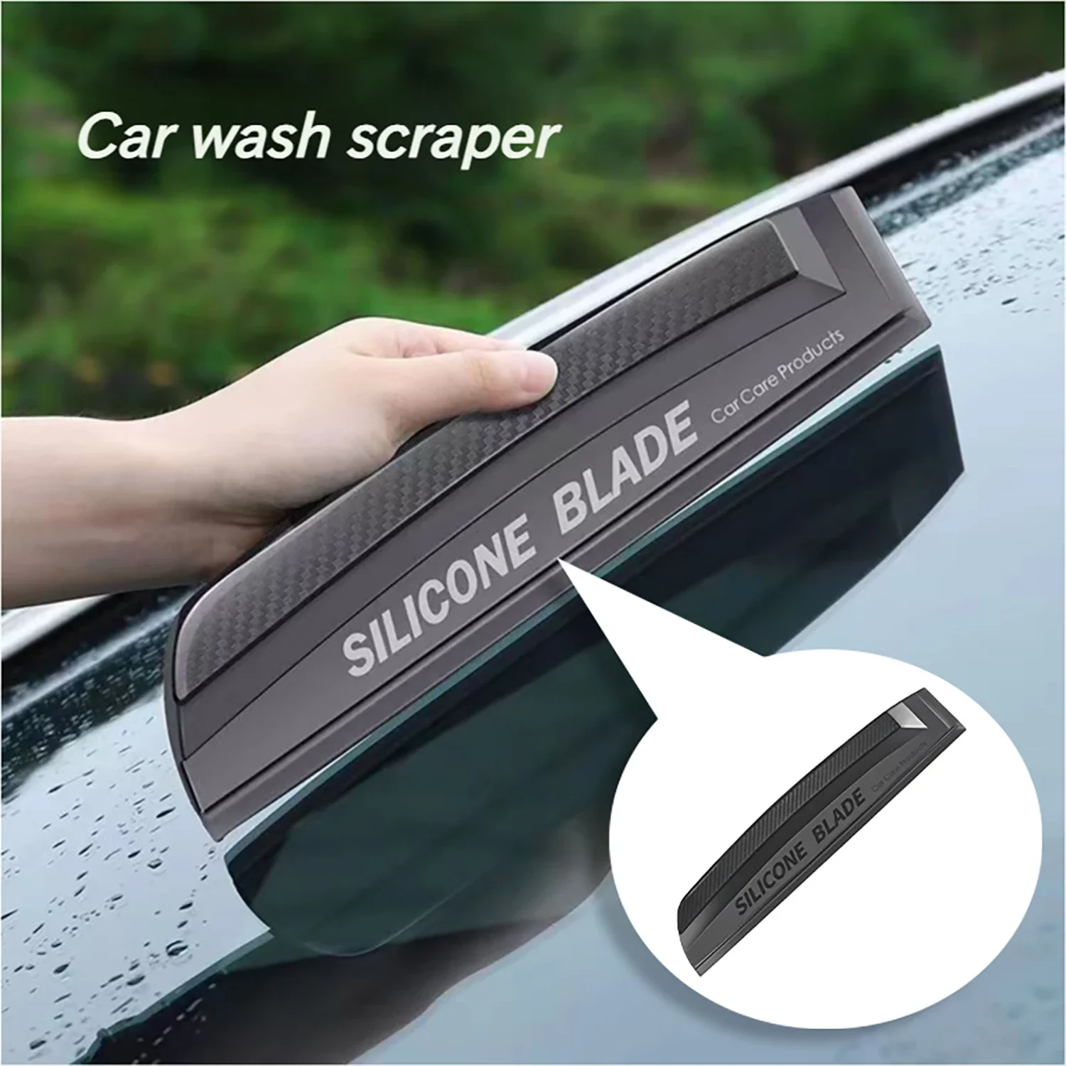 Soft Silicone Car Cleaner Squeegee - Effortless Cleaning, Quiet & Scratch-Free, Dual Use for Home & Car, Compact Storage