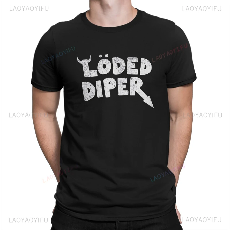 Loded Diaper Classic Hot Sale TShirt Heavy Black Metal Casual Tee Unisex Summer Short-sleev Print Tops Vintage Streetwear Shirt