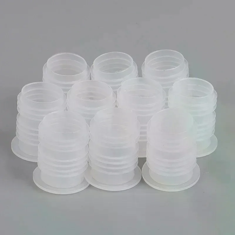 Plastic Bottle Cap Red Wine Seal Cap Inside The Salt Bottle Transparent Nut Hole Dust Plug Easy To Pull The Cap 10Pcs