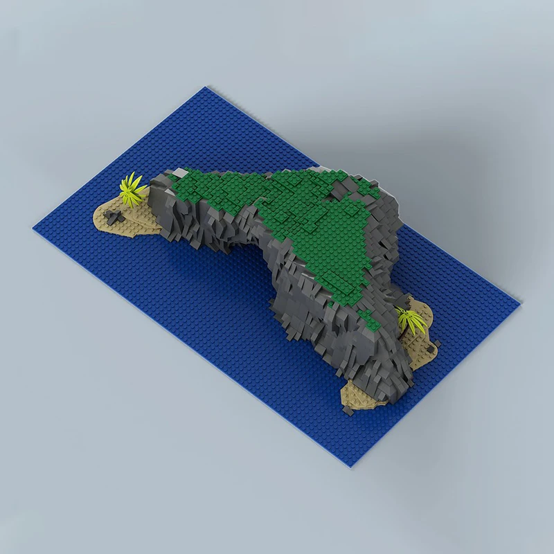 2377PCS MOC Creative Model Hat Island DIY Ideas Assembly Bricks Birthday Gift Display Collectible Decoration Collection Decor