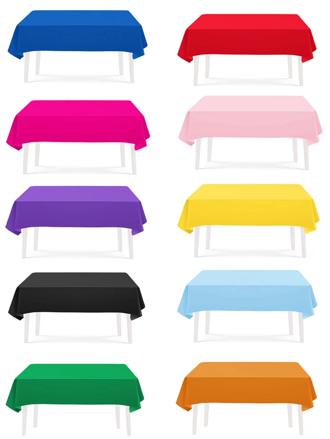 Solid Color Tablecloth Outdoor Camping Picnic Theme Party Disposable Tablecloth Festival Celebration Family Gathering Camping