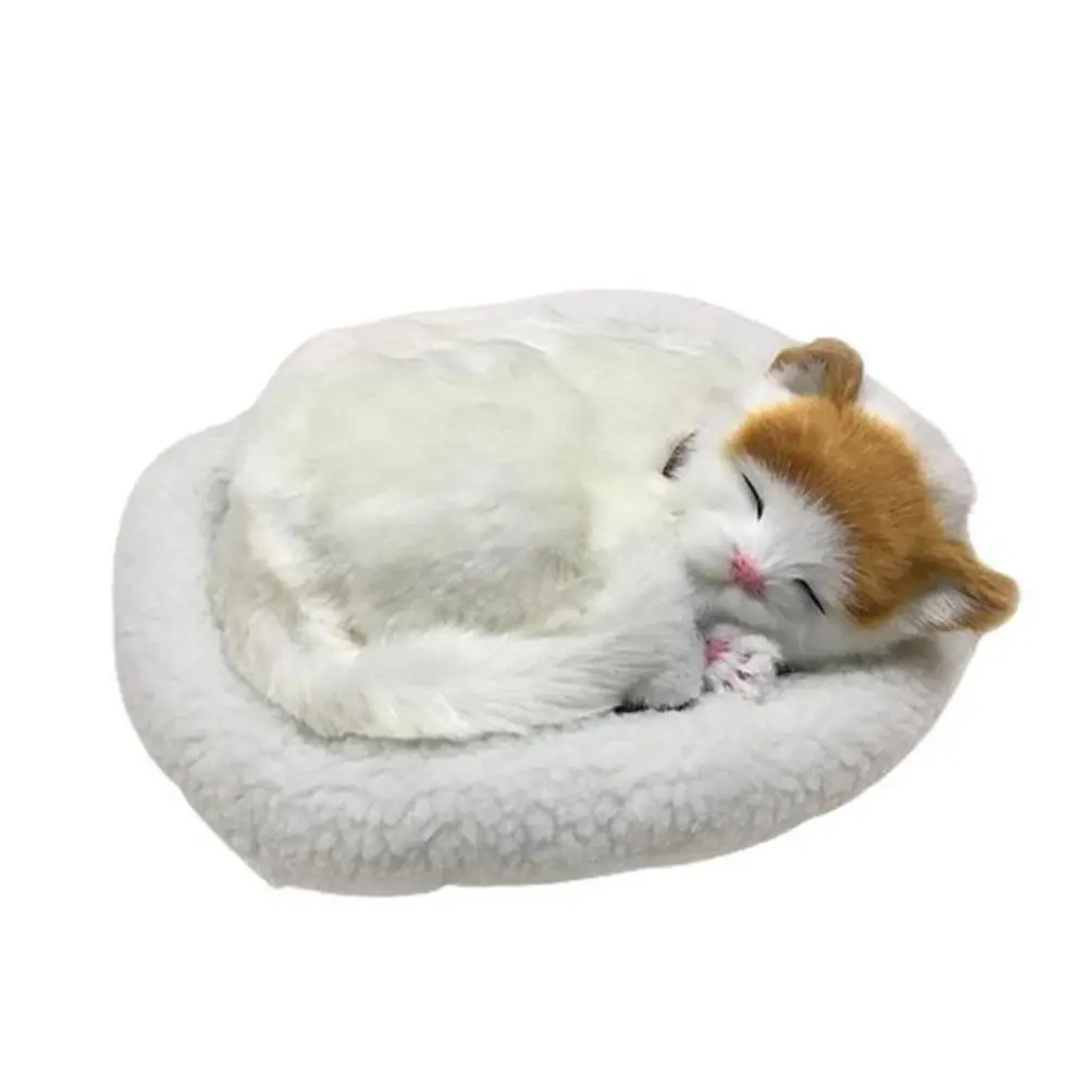 

Breathing Cat Sleeping Dog Car Interior Decoration Home Decor Stuffed Toy Plush Ornament Electronic Pet Simulation Animal