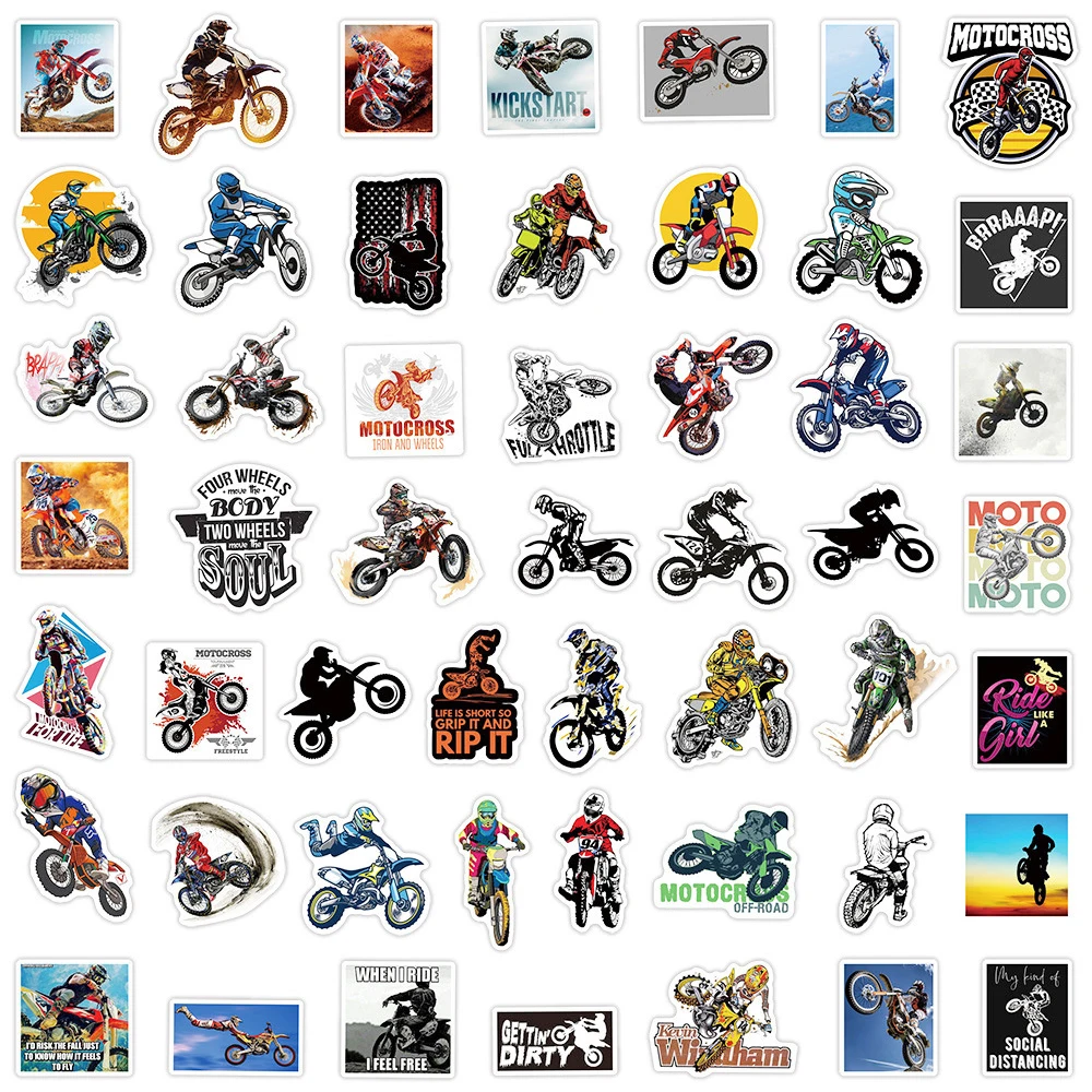 10/30/50pcs Mountain Motorcycle Sport Stickers Cool Motorbike Motocross Cartoon Graffiti Sticker Decals for Phone Diary Luggage