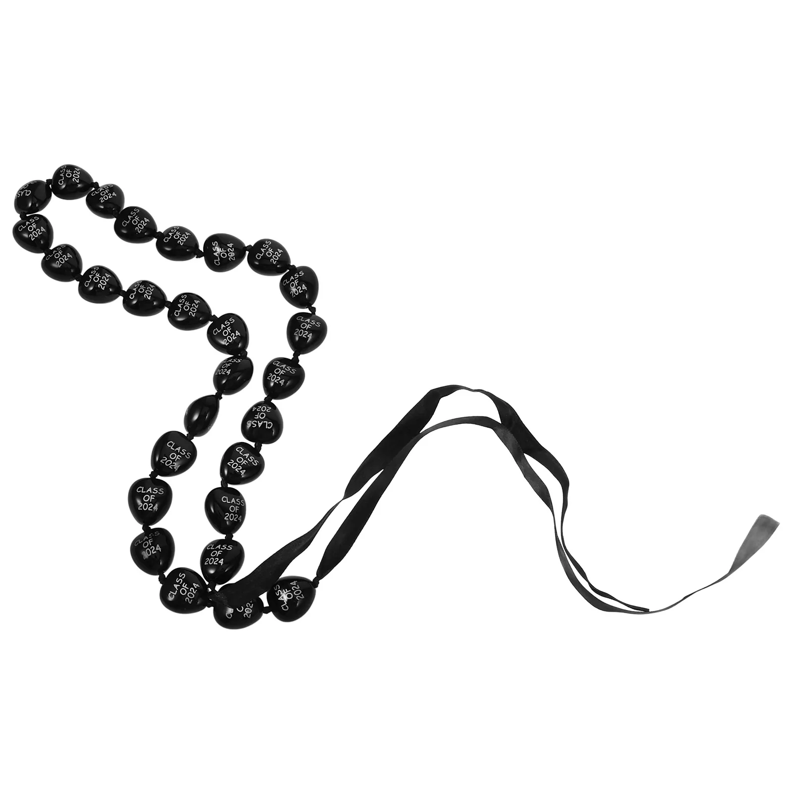 

124pcs Necklace Chunky Ribbon Bow Graduation Souvenir Neck Pendant Class Of 2024 Party Favor Durable Beaded Necklace For