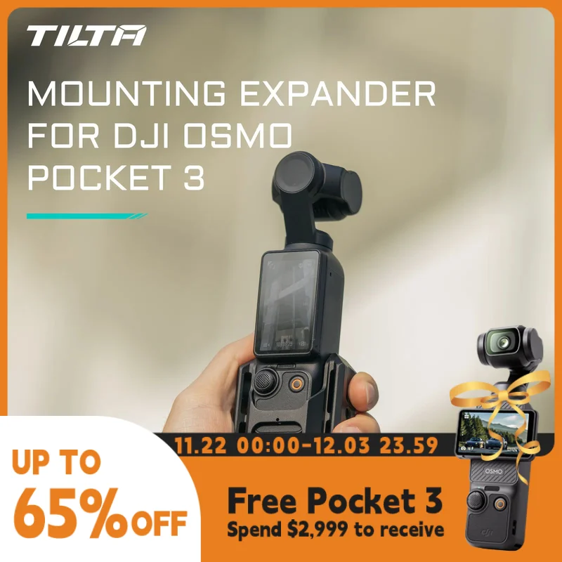 TILTA TA-T65-AME-B DJI osmo pocket 3 Expansion Universal Adapter Accessory Fixed Base Car Mount Suitable for DJI Pocket3 Bracket