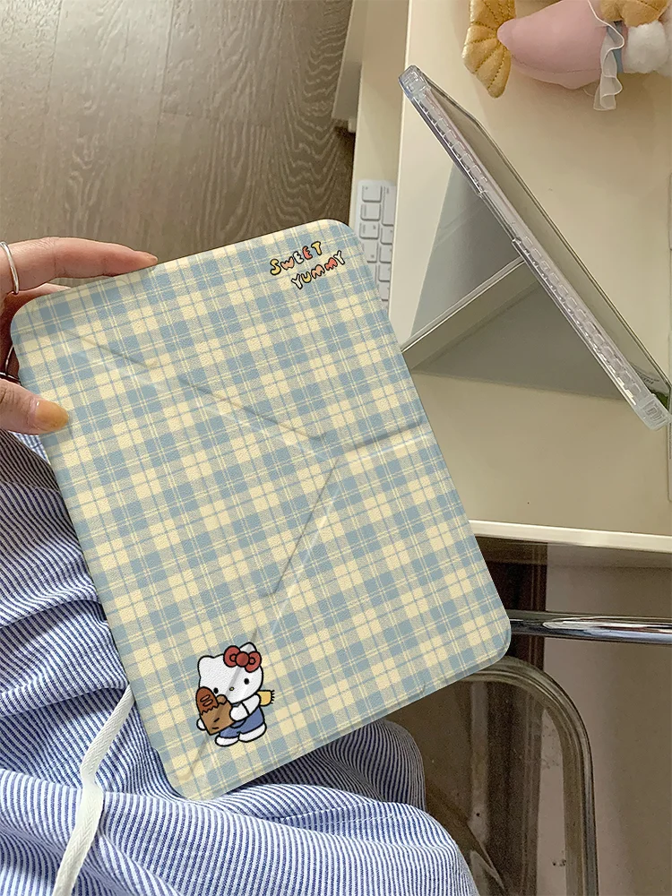 

Чехол для планшета с рисунком Hello Kitty для Samsung Tab A9 Plus A8 X205 S8 S9 FE S6 Lite 10,4 дюйма S10 с защитным чехлом для ручки