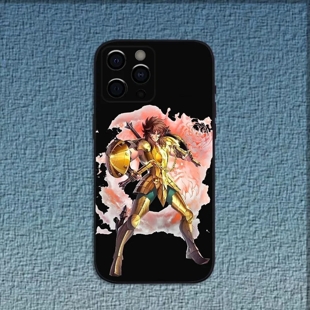 S-Saint Seiya Knights Zodiac Phone Case For iPhone 16,15,14,13,12,11,Pro,X,XS,Max,XR,Plus,Mini Soft Black Cover