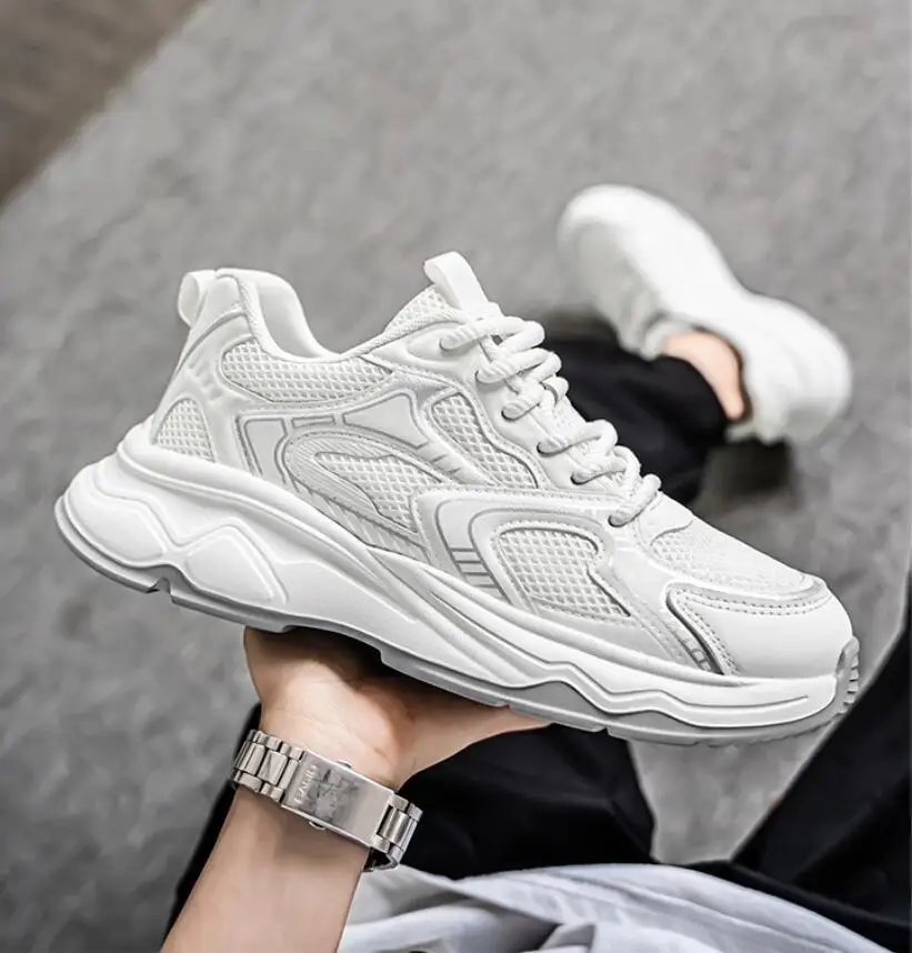 Men's speed casual sneakers spring summer soft-sole anti-slip breathable outdoor running shoes fashion Youth sports shoes