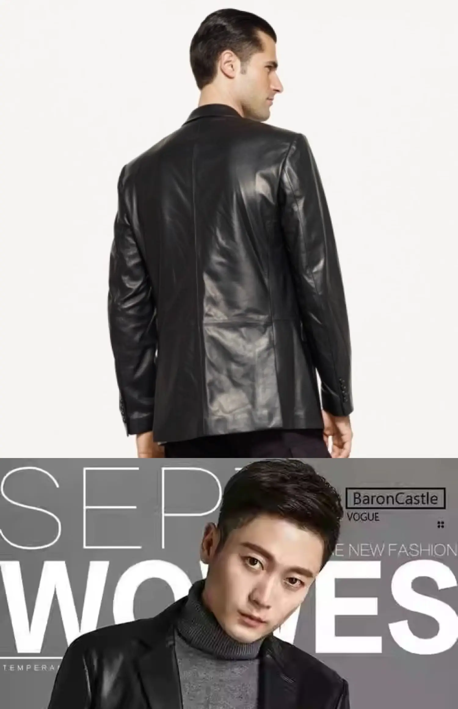 Genuine Top-Grain Italy Sheepskin Leather, suit jacket Suitable for office workers of different age groups for leisure and sport