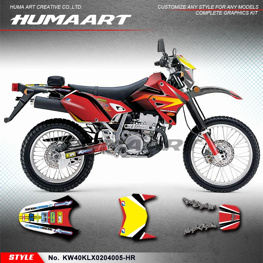 

Набор наклеек huпера для Kawasaki KLX 400 R 2002 2003, DRZ 2004 Supermoto, DRZ 400 Enduro, KW40KLX0204005-HR