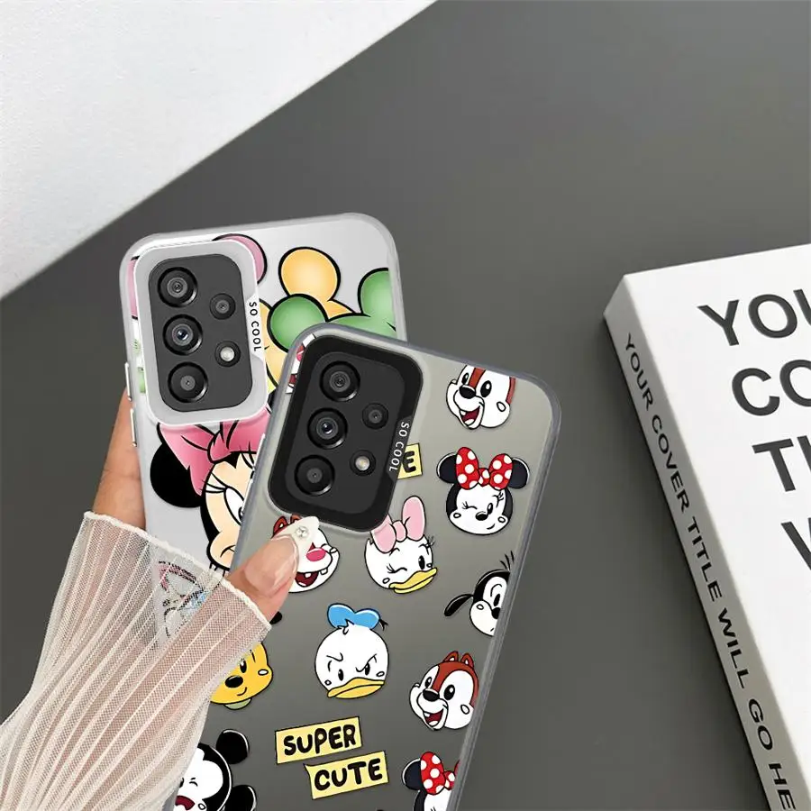 Disney Mickey Minnie Phone Case for Samsung Galaxy A15 A25 A72 A51 A52 A71 4G A54 A73 A55 A53 A52s 5G Mobile Cases