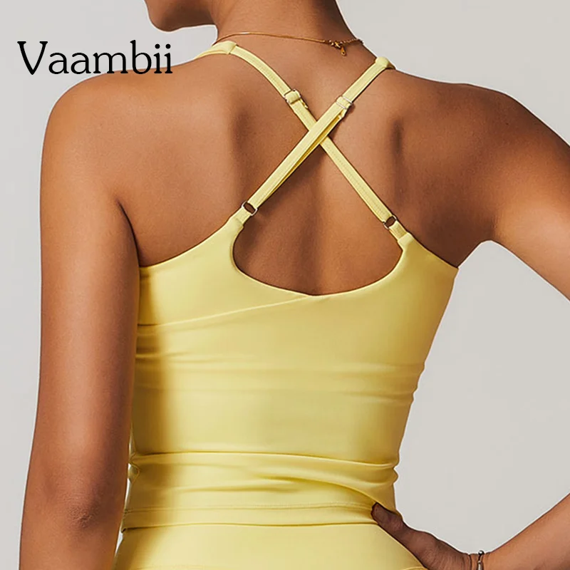 

Breathing Hollow Tops Cross Strap Open Back Yoga Top Fitness Top Workout Bras Soft Push Up Sports Bra Beauty Back Yoga Bras