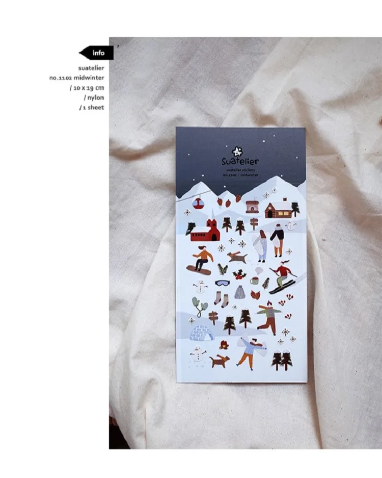Suatelier Korea Scrapbooking-Aufkleber für Junk Journal Dekoration Sonia Schreibwaren Sport Vlog Reise-Themen Aufkleber – Detail 7