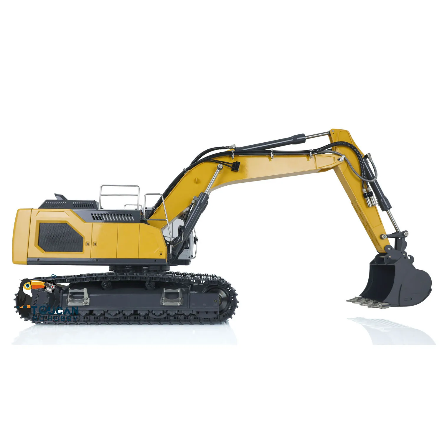 1/14 Scale Update Hydraulic RC Excavator Yellow for RC 945 5CH Reversing Valve Construction Digger With Light Sound Group Model