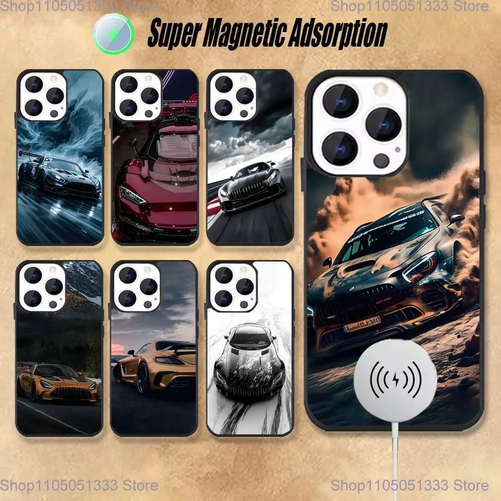 

Cool Car M-Mer-cedes Phone Case For iPhone 16,15,14,13,12,11,Pro,Max,Plus,Mini,Magsafe,Magnetic Wireless Charging Case