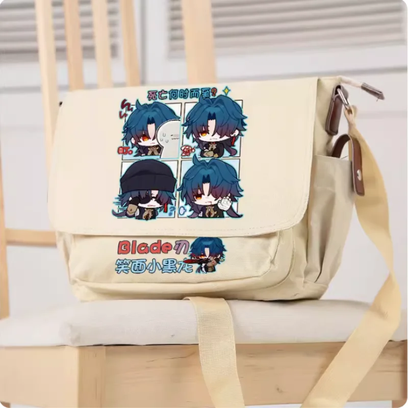 Anime Honkai: Star Rail Blade Cartoon Bag Unsix Fashion Leisure Teenagers Student Messenger Handbag B025
