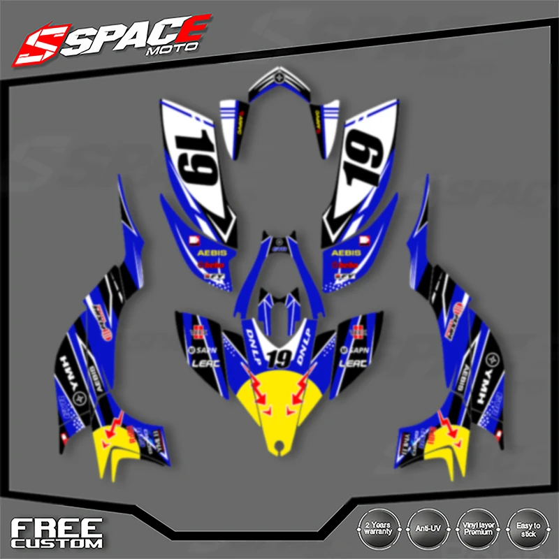 

SPACE Custom Motorcycle Graphics For YAMAHA YFZ450R ATV 2004 2005 2006 2007 2008 Decal Stickers Kits 001