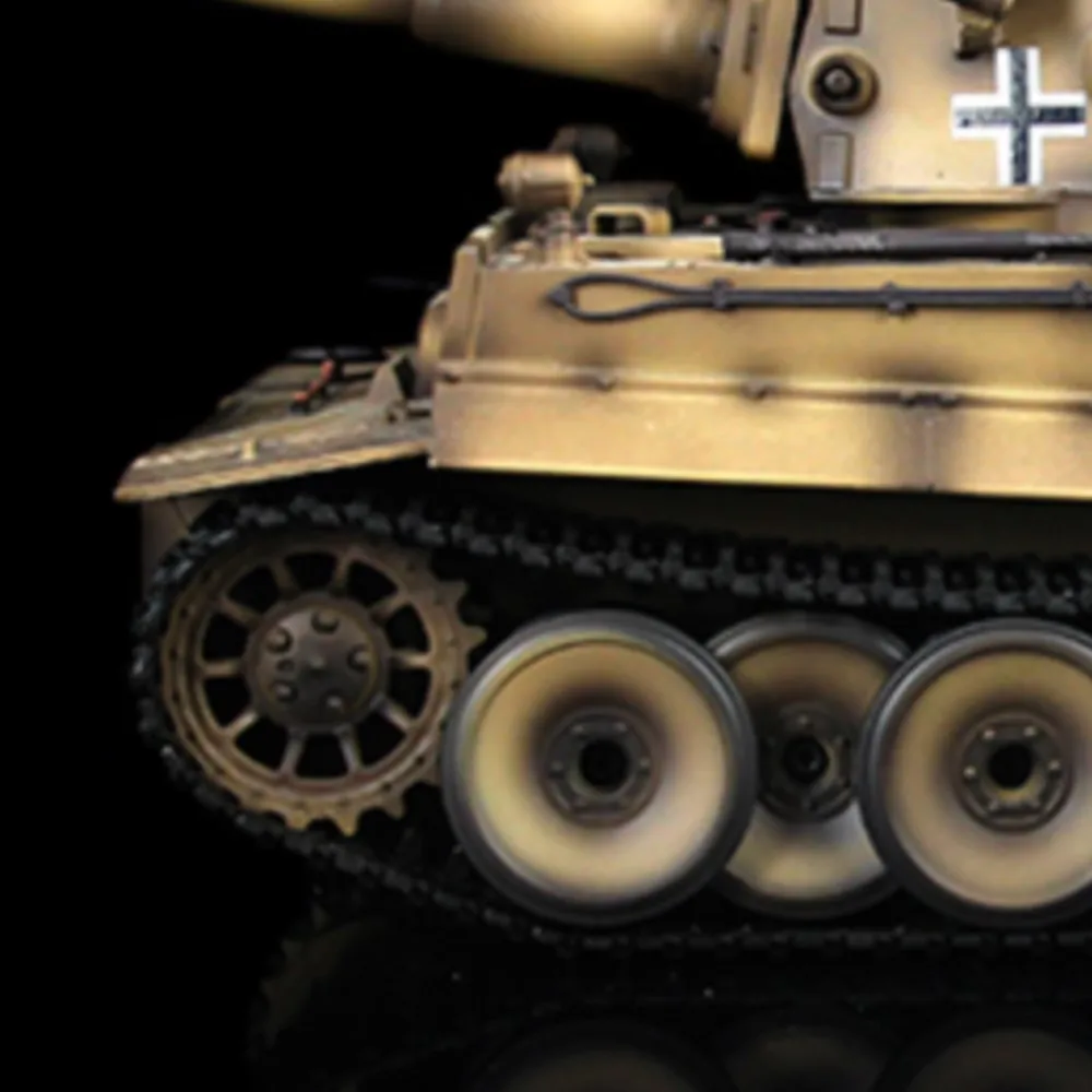 1/16 heng longo rc tanque escala 7.0 tigre i 3818 barril recuo rodas de metal veículos de controle remoto carros para brinquedos modelo th17270