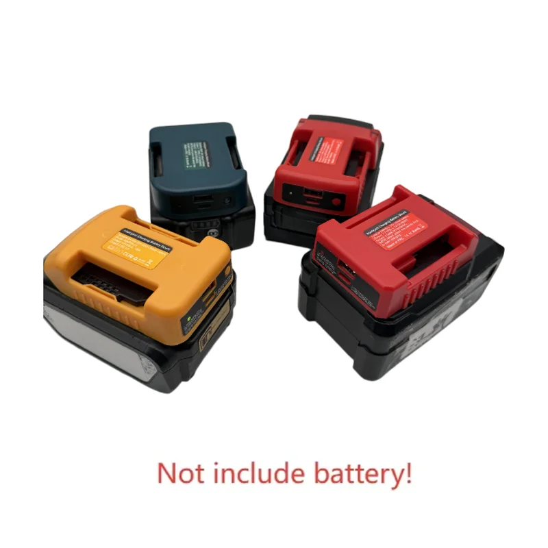 Li-ion Battery Belt Buckle Fixed Bracket For Makita For DeWalt For Milwaukee For Einhell 18V USB Type-C Power Bank Adapter
