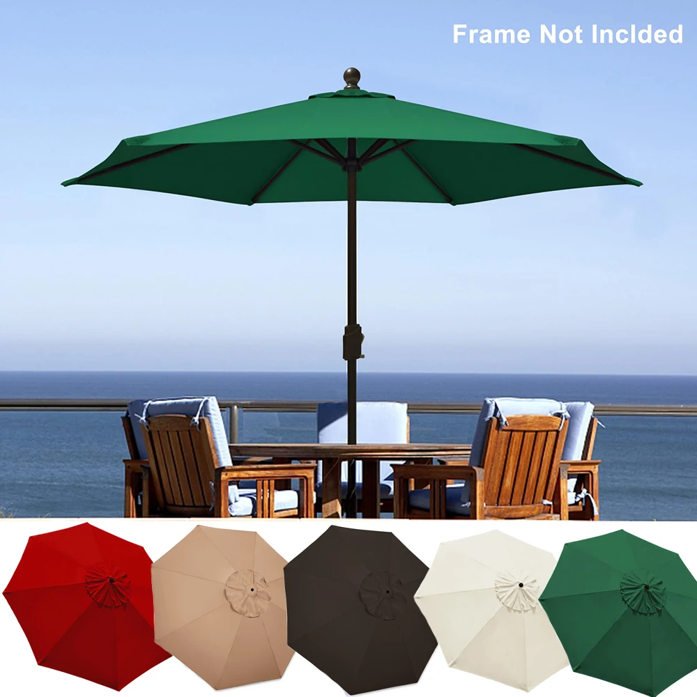 6/8 Rib Umbrella Replacement Canopy Outdoor Awning Stall Umbrella Garden Sunshade Cover Replacement Cloth Waterproof Top Fabric