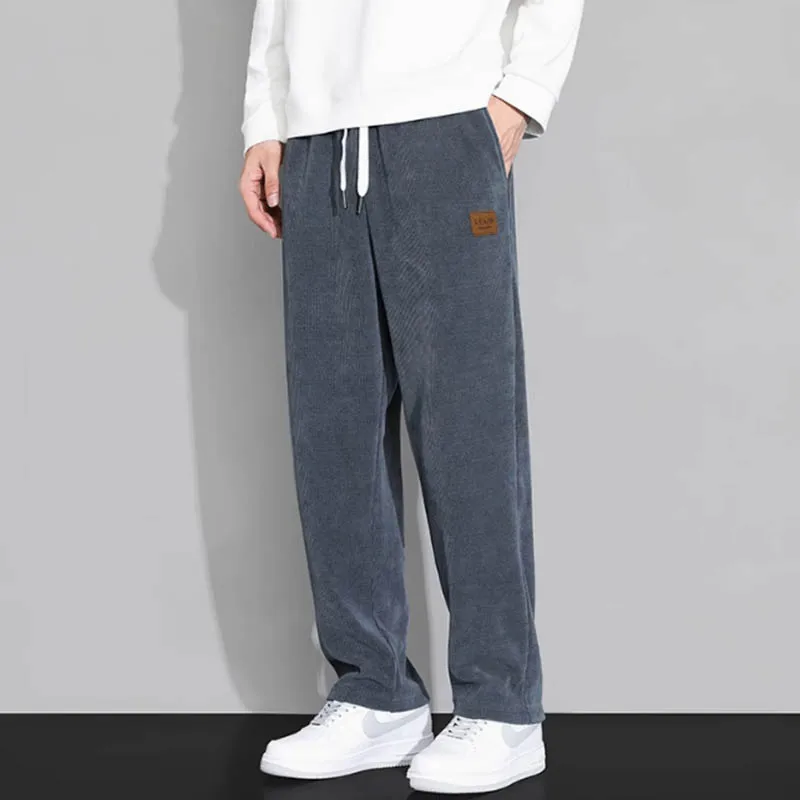 Men's high street retro new spring and autumn casual pants loose straight leg sports sweatpants trend pants