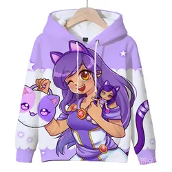 2024 Summer Kids 3D Games Aphmau Print Hoodies Kids Hooded Sweatshirts Kids Favorites Also Available in Adult Models