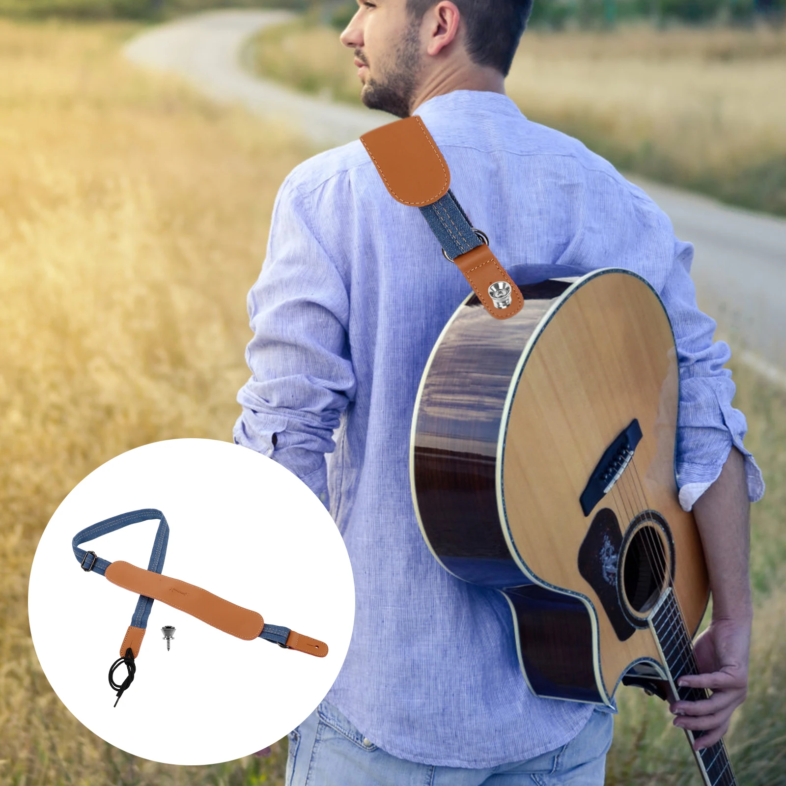 

Padded Adjustable Shoulder Crossbody Sling Universal Belt Sturdy Nylon Design Comfortable Instrument Accessory For All