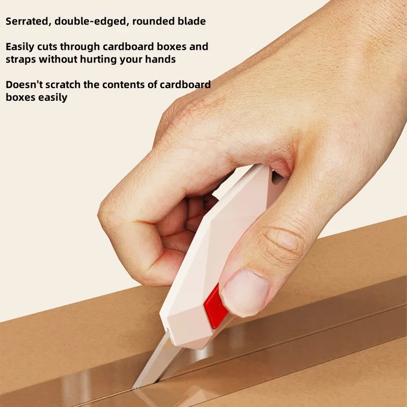 Diamond Design Unbox Knife Safety Round Head Cutter Magnetic Carton Box Cutter for Opening Package Letter Utility Knife