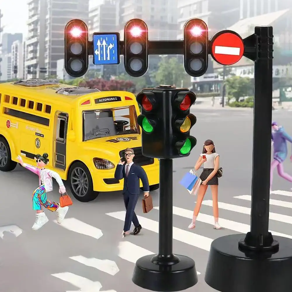 

Traffic Awareness Traffic Lights Simulation Cross Bar Signal Lamp Lighting Sound Scene Model Toy Early Education Kids Gifts