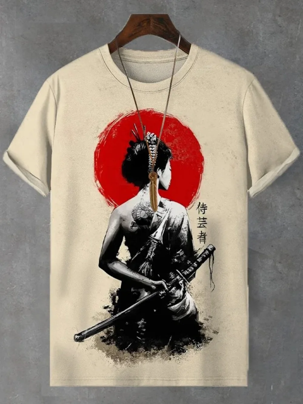 

Men's Japanese Ukiyo-E Printed TShirt Short Sleeved Tees Tops 3D Print O-Neck Shirt Spring Summer Casual Men's Clothing Apparel