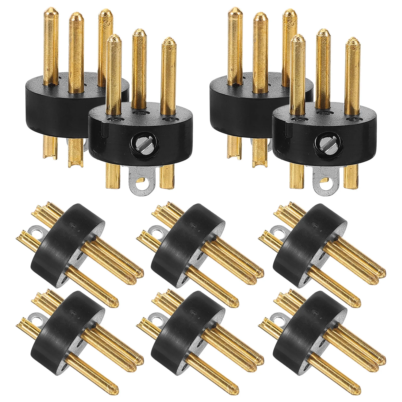 

10 Pcs XLR Head Needle Microphone Cable Adapter Connector Capacitance 3-pin Metal Audio Conversion