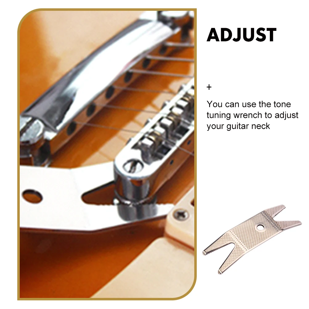 

Guitar Spanner Wrench Stainless Steel Tool For Electric Guitar Bass Bridge Neck Silver 120Characters