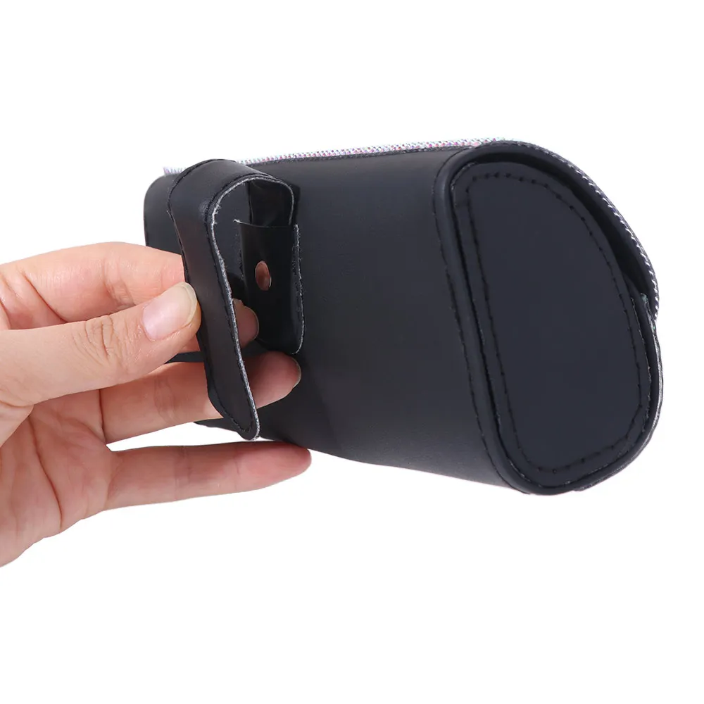 

Practical Bling Sun Visor Glasses Case Rhinestone Luxury Car Eyeglasses Holder PU Leather Crystal Sunglasses Storage Box Driving