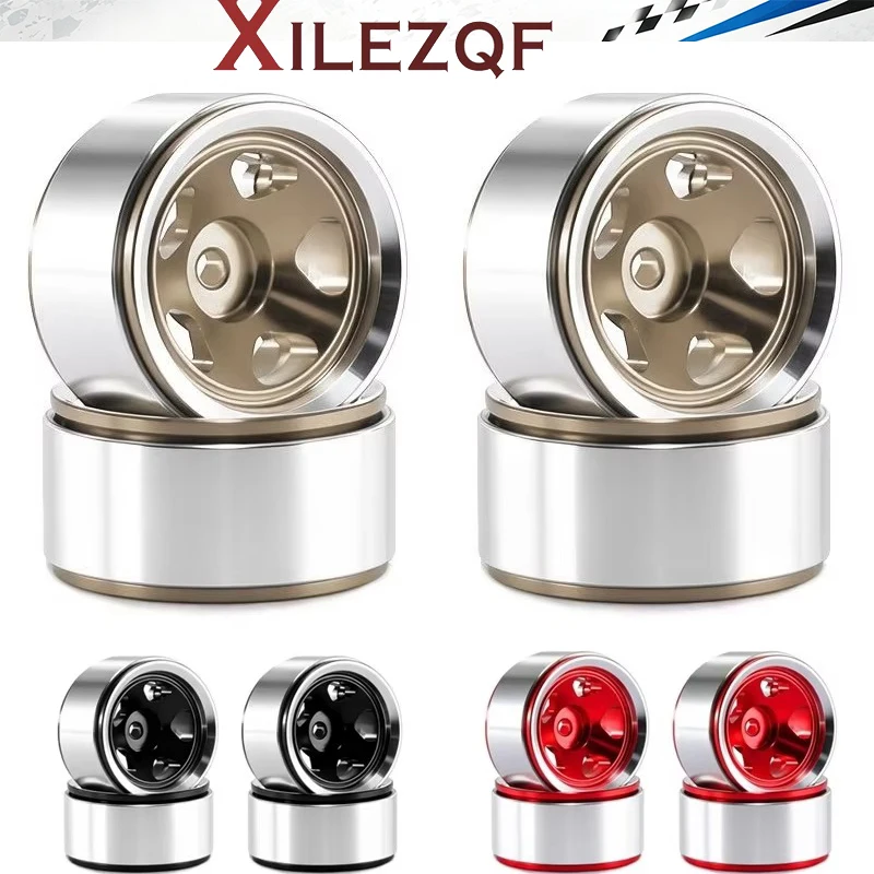 XILEZQF Metal Deep Dish 0.7in Beadlock 5-Spokes Wheel Hub Rim for 1/30 RC Crawler SCX30 Ascent-32 Upgrade Parts