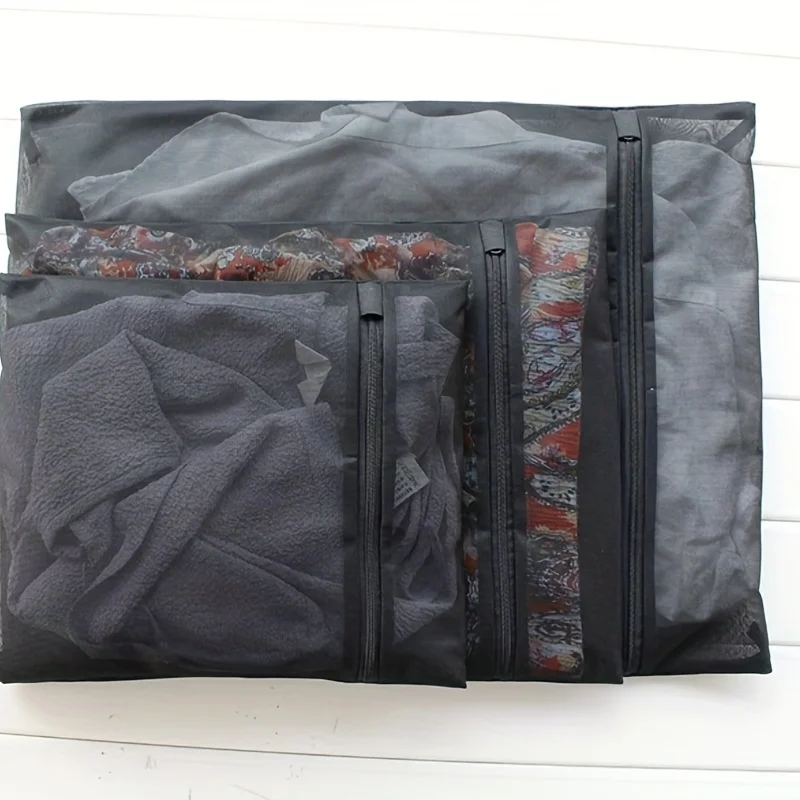3pcs Heavy Duty Mesh Laundry Bags - Protect Clothes From Wrinkles and Stains in Washing Machines for Home Use