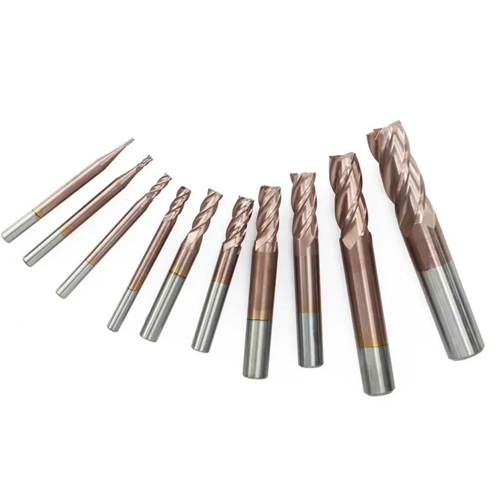 

1pc 4 Flutes Tungsten Carbide End Mill Ticn Coated Cnc Milling Cutter Router Bit Engraving