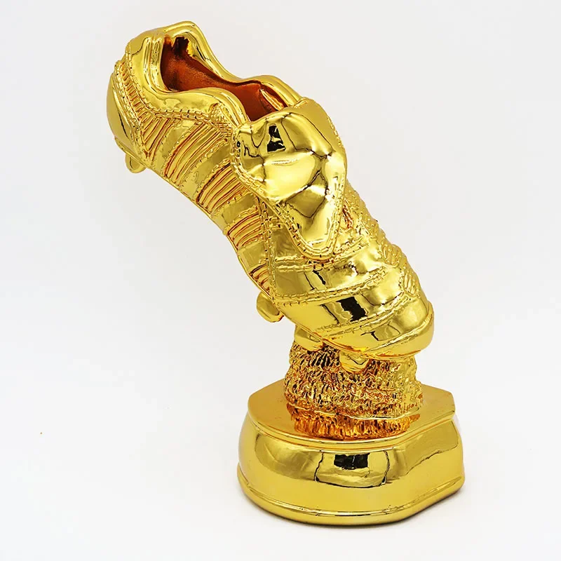 New 29cm high football award trophy, gold-plated, striker champion award shoes Golden Boot League souvenir cup ornament gift