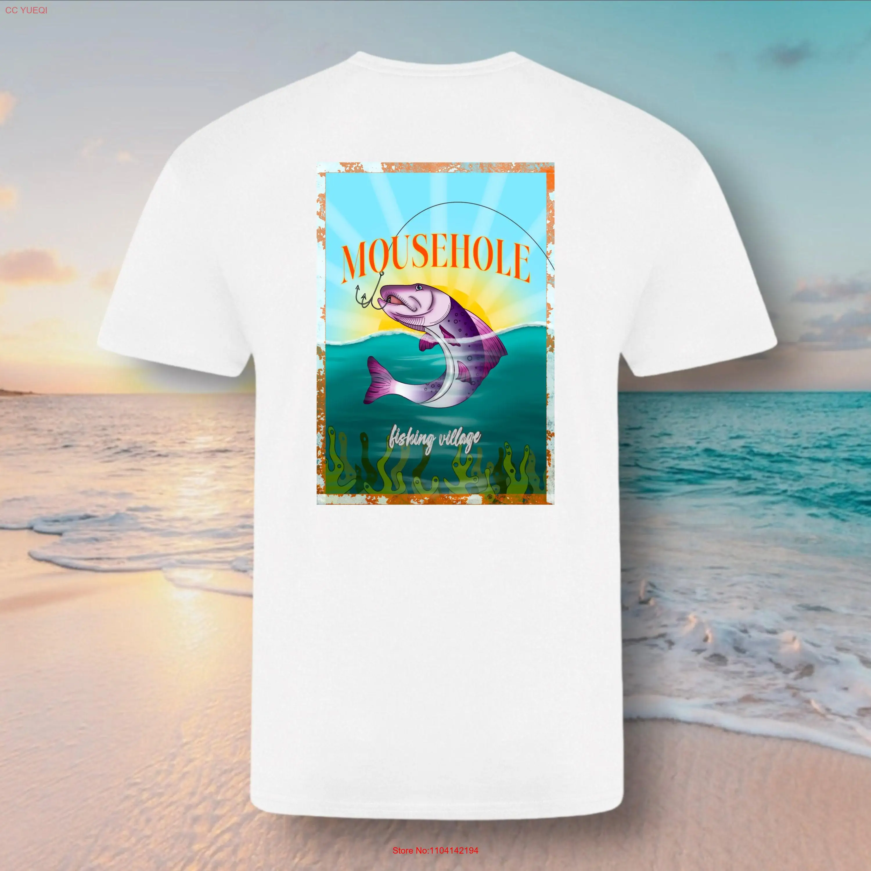 Mousehole Fishing Village Vintage Poster Cornwall T shirt Creating Waves Cornish Surfer Skate Brand Label Summer Apparel