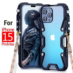 Personality For iPhone 16 Pro Max Metal Bumper Aluminum Frame Cover Shockproof Funda For iPhone 14 Plus 16 13 14 15 Pro Max Case