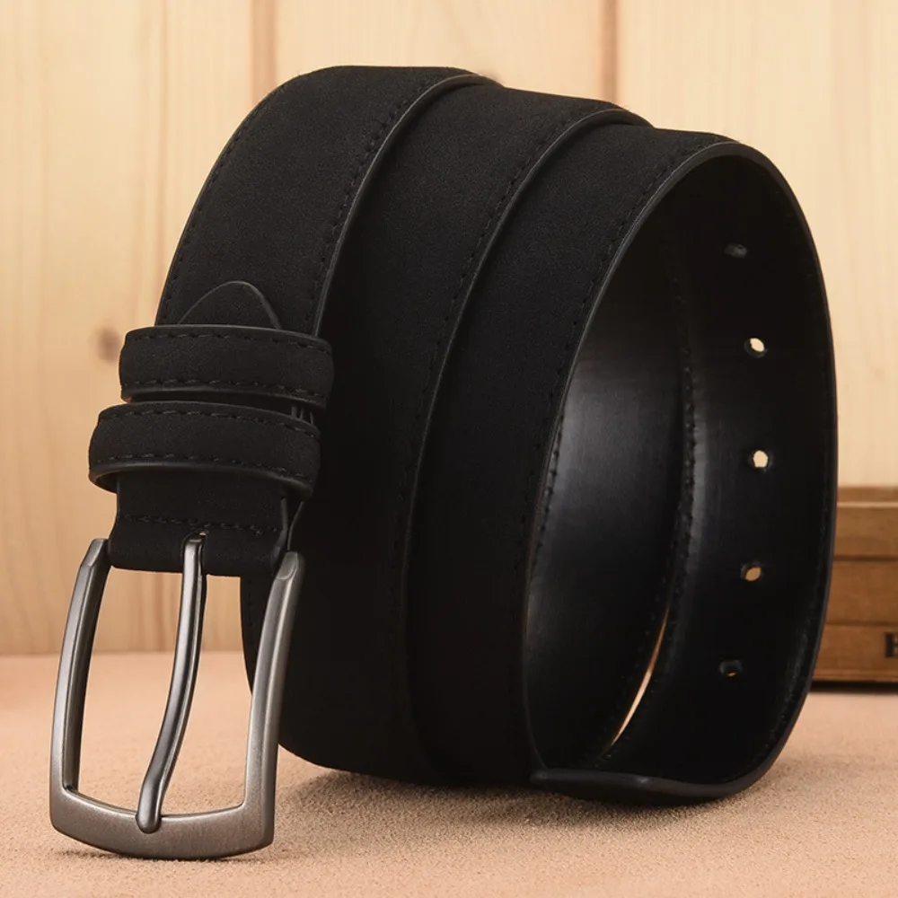Vintage Retro Men's Suede Belt Leisure Waistband Leather Belt Men Jeans Girdle Adjustable Pants Accessories Male