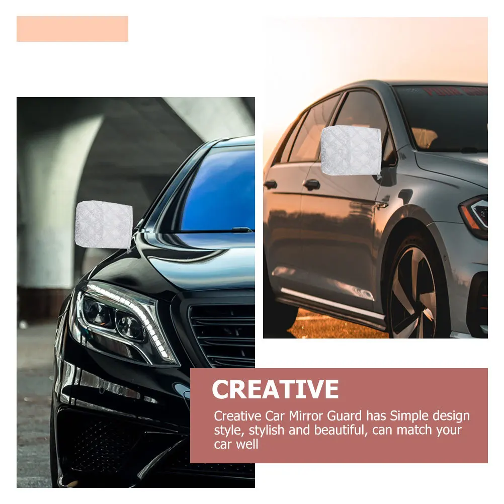 

4Pcs Car Rearview Mirror Snowproof Covers Protective Shield Side View Guard Outdoor Mirror Proof for Rain and Snow