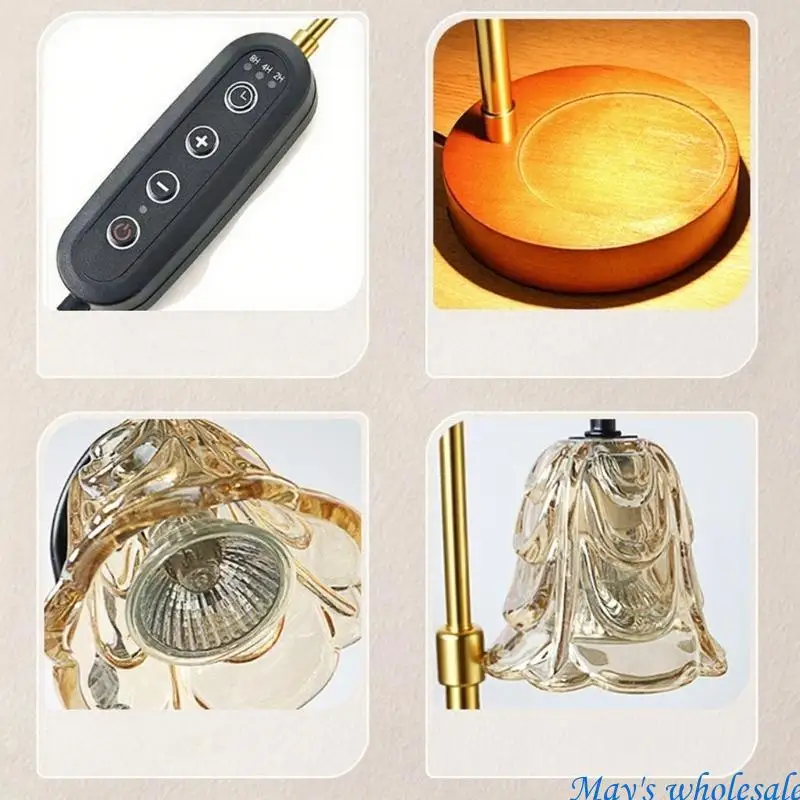 

Многофункциональный светильник для свечей, деревянная основа, стеклянный абажур, креативная ароматерапия, лампа для плавления В,