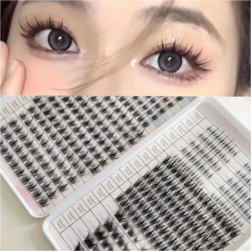 448 clusters of large-capacity baby eyes, handcrafted cat-eye mixed false eyelashes, various styles for natural makeup expansion